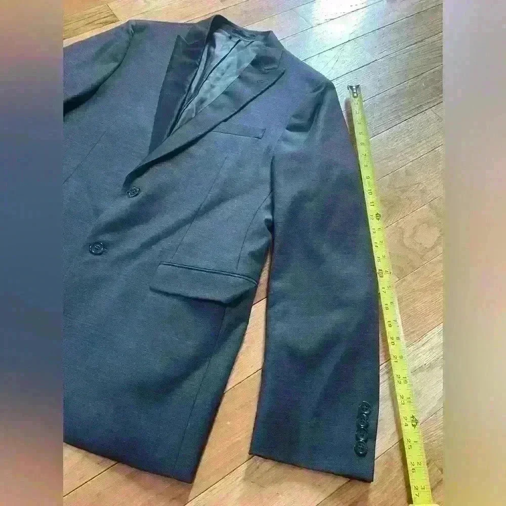 Ralph Lauren Mens Blazer Gray 100% Wool 2 Button Lined Jacket Sport Coat Sz 42L - Picture 14 of 16